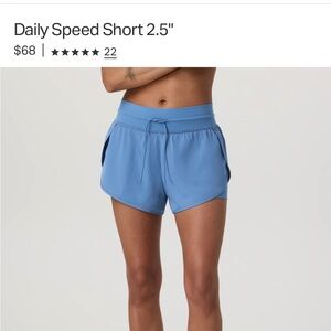 NWOT Vuori Daily Speed Short 2.5”